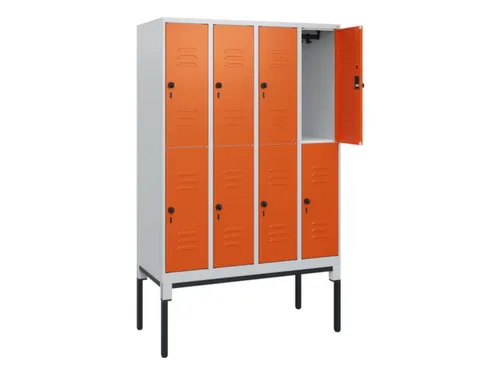 dubbeldekse locker,HxBxD 1950x1200x500mm,4x2vak.,vak B 300mm