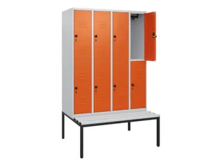 Dubbeldekse dekenkist,HxBxD 1950x1200x815mm,4x2vak.,vak B 300mm - 2