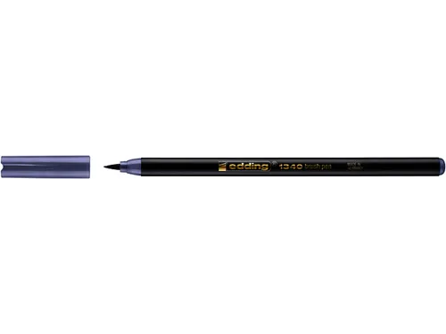 Brushpen edding 1340 zilver grijs