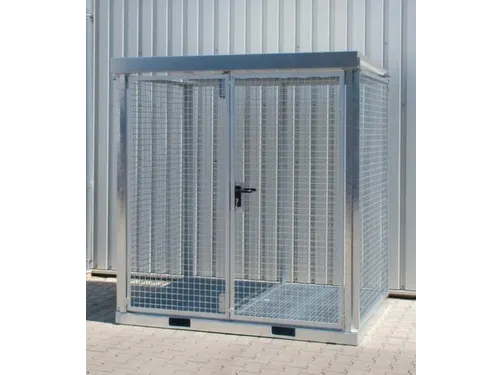 gasflessendepot,v. 45xØ 230mm fles,HxBxD 2260x2115x1570mm,m. deksel