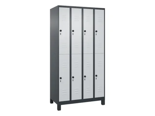 dubbeldekse locker,HxBxD 1950x1000x500mm,4x2vak.,vak B 250mm