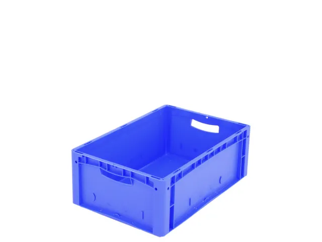 Euronorm Stapelkrat Pp 220x600x400mm Wanden/bodem Gesloten Blauw 44l