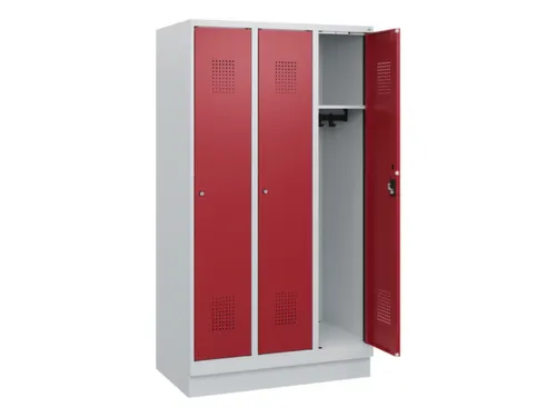 schoollocker,HxBxD 1630x900x500mm,3vak,vak B 300mm,cil.-slot,sokkel