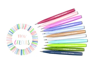 Brushpen Pentel Sign SES15C etui à 12 pastelkleuren - 2