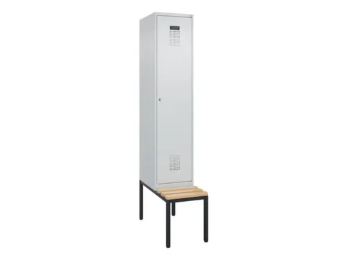 locker met bank,HxBxD 2120x400x815mm,1vak,vak B 400mm,cilinderslot