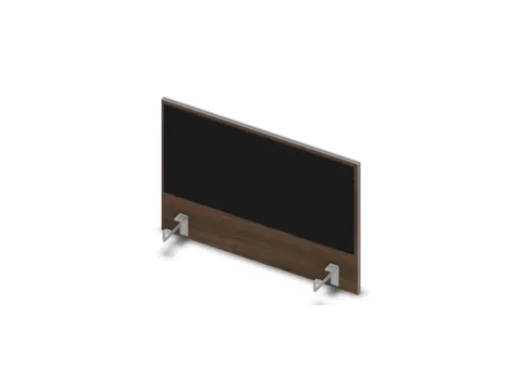 opzetpaneel v. bureau aanbouw zijkant 800mm Bruin Hickory BN8033-zwart