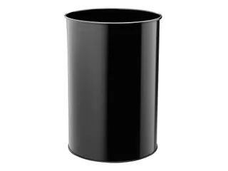 Prullenbak Metaal Rond 30 Liter Zwart - 1