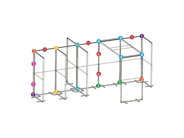 FlexFrame Connectorset Zwart 86 connectors