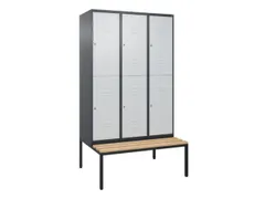 Dubbeldekse dekenkist,HxBxD 2120x1200x815mm,3x2vak.,vak B 400mm