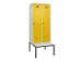 armoire vestiaire avec banc noir et blanc,HxlxP 2120x800x815mm