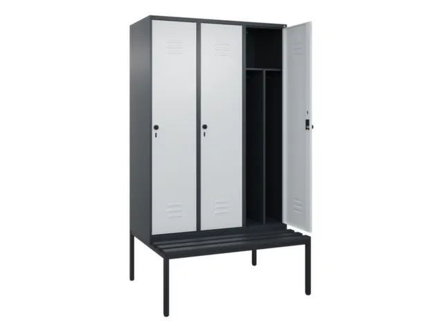 locker voor scheiding van kleding,HxBxD 2120x1200x815mm,3vak