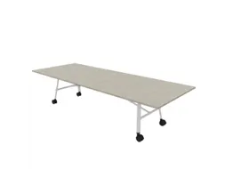 klaptafel,HxBxD 750x3200x1200mm,hoekig,4voeten wit,ovale buis