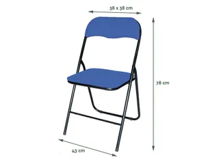 Klapstoel BRASQ FC100 blauw-zwart             - 3