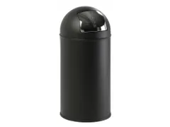 Afvalbak Pushcan 40 Liter Mat Zwart