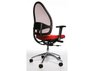 Bureaustoel Rood Zitting 430-520x 480x 500mm Netrug Synchroonmech. - 1