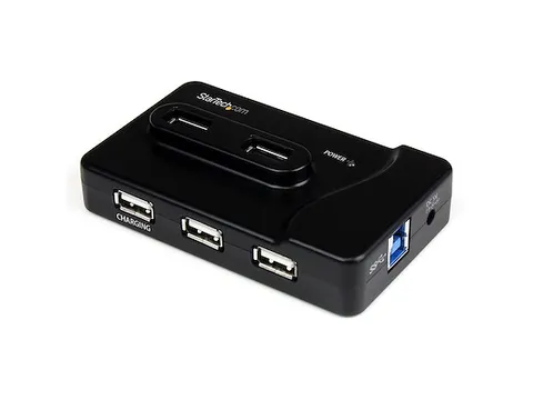 6-poort USB 3.0/2.0 Combo Hub met Oplaadpoort