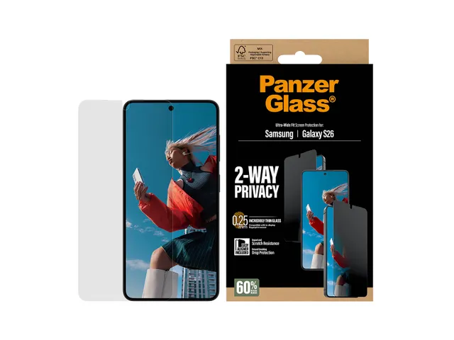 PanzerGlass 2-Way Privacy Screen Protector Samsung Galaxy S26 | Ult