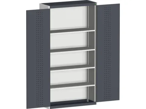 kast met geperforeerde platen,HxBxD 2000x1050x400mm,4xStalen bodem