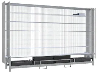 set afzethekken,10hekelementen,10voetplaten,HxB 2000x3500mm - 1