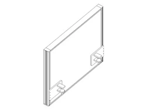 geluidabsorberende tafelscheidingswand,HxB 480x600mm,wand stof,zwart