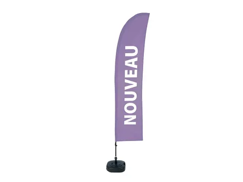 Beachflag 430cm complete set "NOUVEAU" Paars