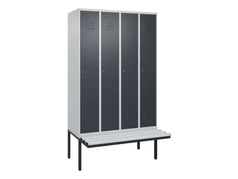 locker voor scheiding van kleding,HxBxD 2120x1200x815mm,4vak