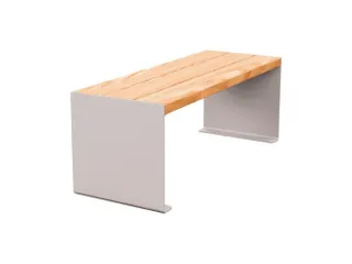 zitbank,B 1200mm,3latten,hout-zitting licht eikenhout,zitting H 450mm - 1
