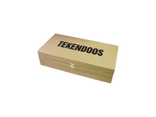 Tekendoos 25x12.5x6.5cm 3 vakken beukenhout - 3