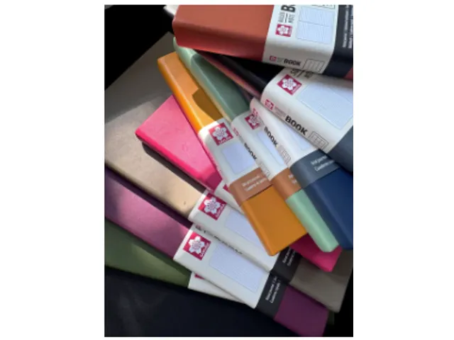 Notitieboek Sakura hard cover large lijn amber 130x210mm