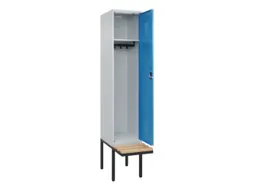 locker met bank,HxBxD 2120x400x815mm,1vak,vak B 400mm,cilinderslot