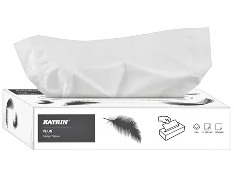 Facial tissue's Katrin 11797 2-Laags wit doos à 100 stuks