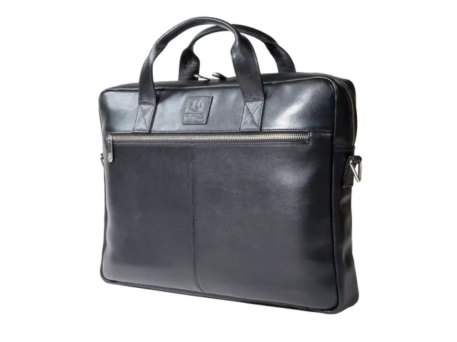 Computertas Exactive zwart leder