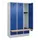 locker met bank,HxBxD 1950x1200x815mm,3vak,vak B 400mm,draaigrendel