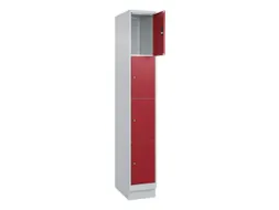 lockerkast,HxBxD 1950x300x500mm,1x4vakken,vak B 300mm,cil.-slot,sokkel
