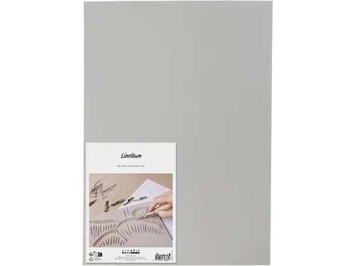 Creativ Company Linoleum 30x40cm dikte 3 mm, Grijs