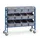 Bakkenwagen 2884 250kg 1240x415mm 3 Etages Hout Ral5007