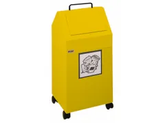 afvalverzamelaar vuurremmend 45 liter HxBxD 710x330x310mm geel