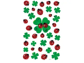 papieretiket Z-design Creative pakje a 3 vel klavers/lieveheersbeestje - 2