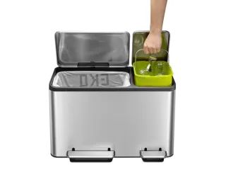 Ecocasa Recycler Pedaalemmer 30+15 Liter mat RVS - 6