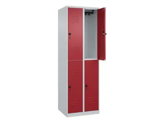dubbeldekse locker,HxBxD 1850x600x500mm,2x2vak.,vak B 300mm - 2