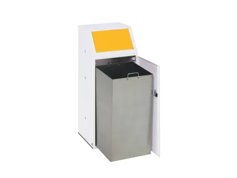 Afvalverzamelaar 69 liter binnenbak sticker recyclebaar materiaal geel