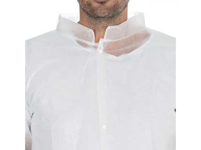 Hygonorm 27459 Bezoekersjassen met drukknopen PP Wit maat S