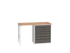 werkbank,HxBxD 930x1500x600mm,multiplexblad,2voeten/1container