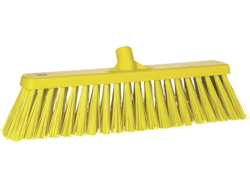 Hygiene 2920-6 Brede Bezem Geel 47cm Harde vezels
