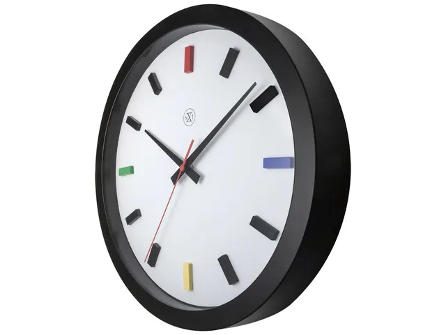Horloge murale 36cm - Silencieux - Noir/Multicolore - Plastique - nXt