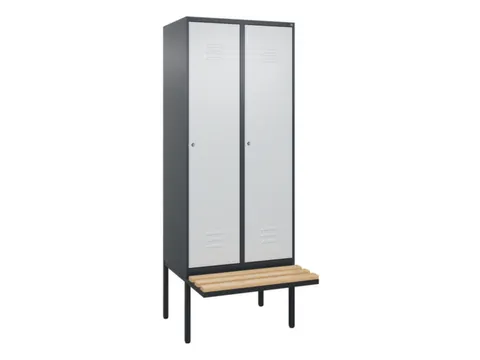 locker met bank,HxBxD 2120x800x815mm,2vak,vak B 400mm,cil.-slot