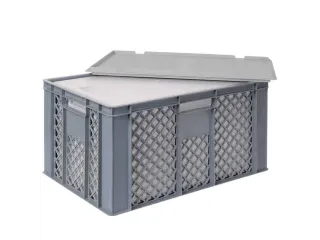 Euronorm-stapelbak,m. isoleerbox,HxLxB 320x600x400mm,63/35l,HDPE,grijs - 3