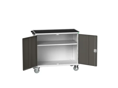werkbank,verrijdbaar,HxBxD 965x1050x550mm,staalblad,uitrusting: 1kast