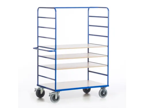 etagewagen,draagverm. 600kg,4etage(s),laadvl. LxB 1200x740mm,houtetage