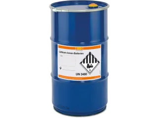 accu-veiligheidscontainer,60l,HxØ 660x380mm,blauw - 1